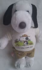 Adorable Rare Vintage Big 1968 'Come Hike with Me!' Snoopy fully clothed Plush Toy