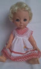 Adorable Vintage Baby Big Blue Eyes Doll