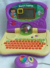 Adorable Vtech 'Dora the Explorer Laptop' + Mouse Educational Toy