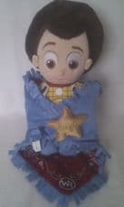 Rare Adorable Disney Babies 'Woody Cowboy' in a Blanket Plush Toy
