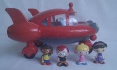 Rare Big Disney 'Little Einsteins' Pat Pat Rocket Lights up, Sounds + 4 Characters
