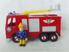 Talking & Light Up Fireman Sam Jupiter Friction 'Fire Engine' plus Fireman Sam Figure