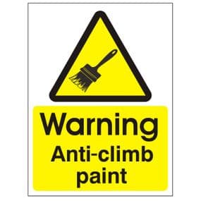 Anti Climb Warning Sign | paints4trade.com