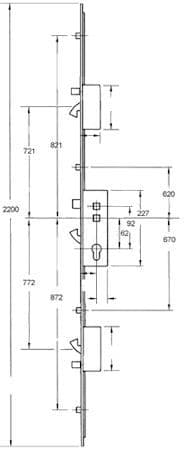 FULLEX 3 Hook 2 Anti Lift Pins And 4 Rollers uPVC Door Lock | Lockfinder