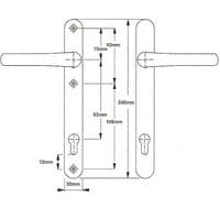 DOOR HANDLES 92mm HOPPE 
