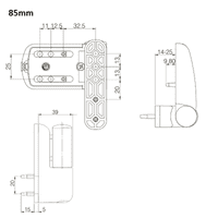 Mila Ideal Flag Hinge 85mm and 100mm
