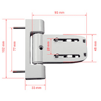NEON 3D T FLAG DOOR HINGE | LOCKFINDER