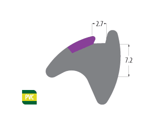 PURPLE WEDGE GASKET 2.7MM X 7.2MM