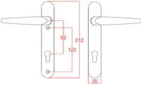 DOOR HANDLES 92mm SPARTA 122mm | Lockfinder