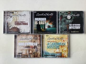 Agatha Christie: 5 x CD Audio Book Collection, Bundle, Job Lot