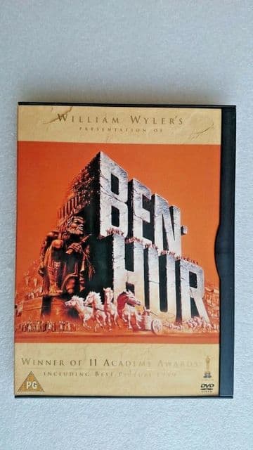Ben-Hur (DVD, 1999) Rare Early Black Clip Case Design