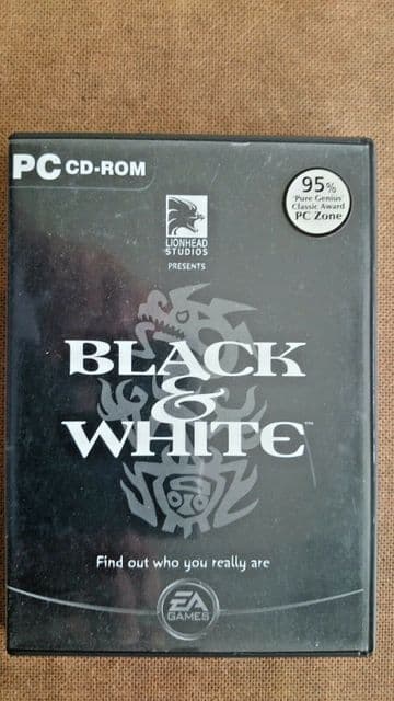 Black and White (PC Windows 2001) -Rare Black Inlay