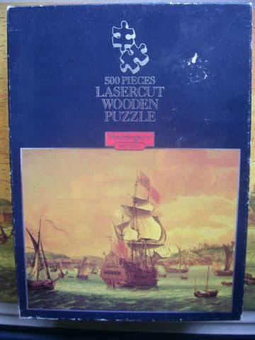 Charles 2 on Board a Two Decker Man o' War  500 WOODEN Piece Jigsaw Puzzle