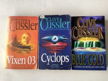 Clive Cussler Book Bundle: Vixen 03, Blue Gold, Cyclops (Paperbacks)