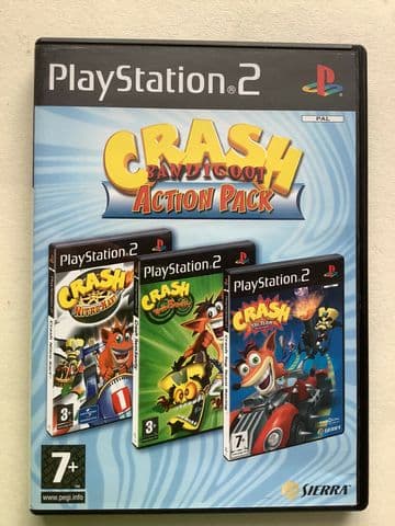 Crash Bandicoot Action Pack (Sony PlayStation 2, 2005) - European Version