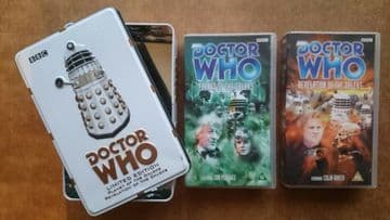 Doctor Who Planet of the Daleks (Tape Sealed) Revelation of the Daleks) Tin Set