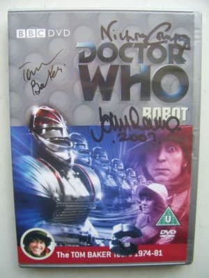 Doctor Who Robot   DVD Signed by Three Main Characters