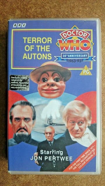 Doctor Who - Terror Of The Autons - Full Reconstructed Colour Version (VHS)