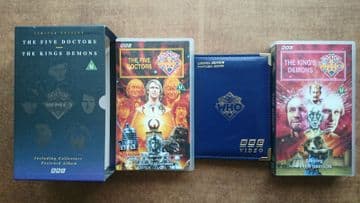 Doctor Who The Five Doctors &The Kings Demons Box Set Includes Album & Postcards