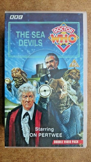 Doctor Who - The Sea Devils - (VHS, 1995, 2-Tape Set, Double Pack) Jon Pertwee