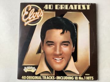 ELVIS PRESLEY 40 Greatest Double Vinyl Record  LP, 1975 (Including 18 No 1 Hits)