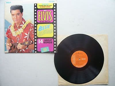 Elvis Presley Blue Hawaii Original 1970s Pressing Including Sleeve