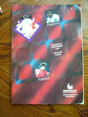 England v Poland..Official Matchday Programme..(1993)
