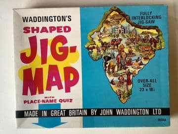 Jig-Map India 550 Piece Shaped Jigsaw Puzzle by Waddingtons