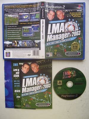 LMA Manager 2003 PS2 Game