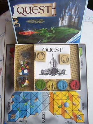 Quest Board Game By  Ravensburger 1984