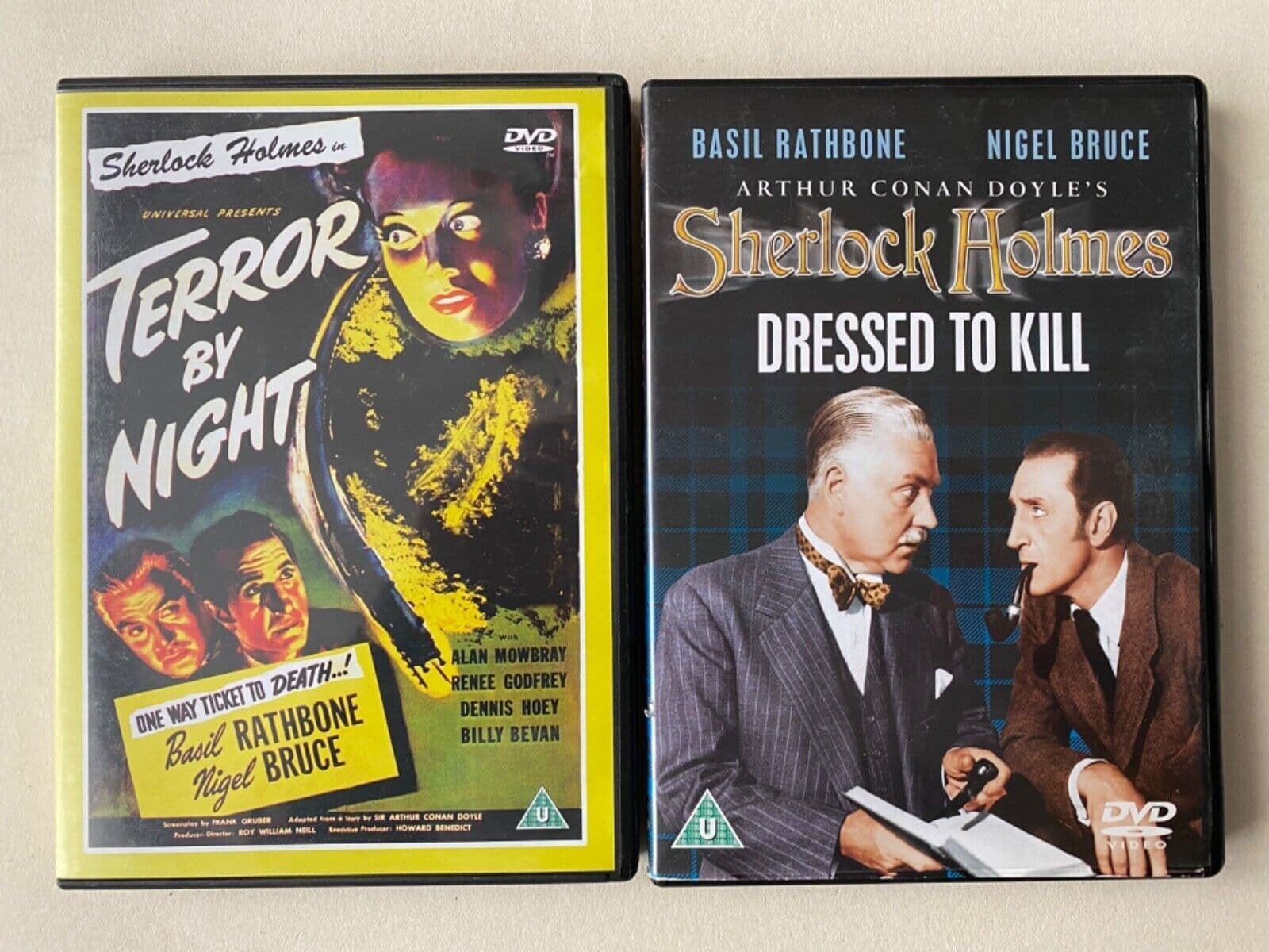 Sherlock Holmes Dressed to Kill / Terror by Night 2 x DVDs Sherlock Holmes Dressed to Kill / Terror by Night 2 x DVDs