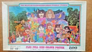 The Beatles Illustrated Lyrics 800 Piece Jigsaw Puzzle 1970