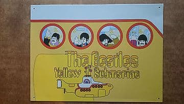 The Beatles Yellow Submarine Metal wall Plaque by Subafilms 2004