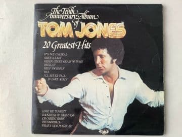 Tom Jones: 20 Greatest Hits, Double Vinyl Record LP (1974) Tenth Anniversary