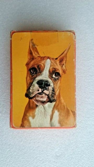 Vintage 1950s  Boxer Dog Playing Cards by Alf Cooke