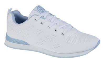 `CURVE´ Ladies Mesh Lace-up Bowling Shoe WHITE/BLUE