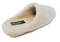 'Heidi' Ladies Faux Sheepskin Luxury Mule Slippers NATURAL