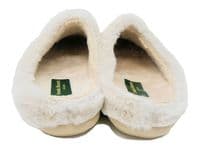 'Heidi' Ladies Faux Sheepskin Luxury Mule Slippers NATURAL