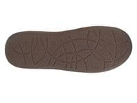 'NEVILLE' Moccasin Style Slippers with TPR Sole BROWN