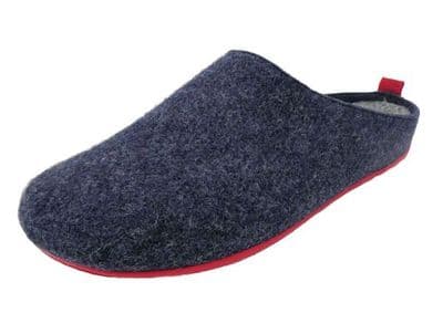 'RELAX' Rubber Soled  Eco Friendly Outback Slippers Indoor or Outdoor NAVY