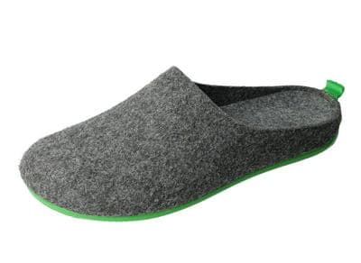 'RELAX' Rubber Soled  Eco Friendly Outback Slippers Indoor or Outdoor Rubber Sole  Black Marl