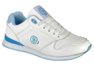 `T 724G `APPROACH´  Ladies PU Lace Up Ladies Bowling Shoe WHITE/BLUE