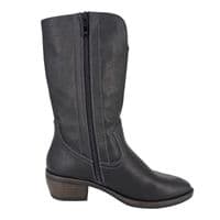 `WANDA´  Western Cowgirl  Boot with Zip  BLACK