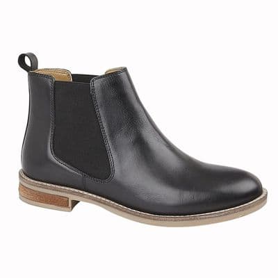 ALEXANDRA, Ladies Twin Gusset Ankle Boot  BLACK