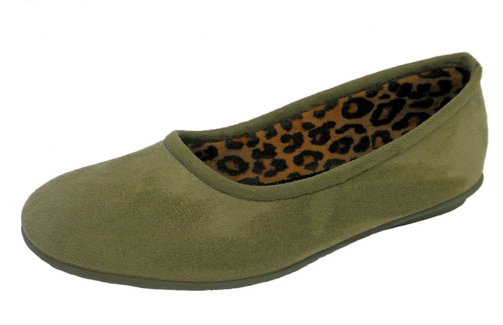 Amado Macario Ballerina Slippers with Rubber Sole OLIVE