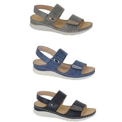BOULEVARD  Twin Touch Fastening Sling Back Sandal