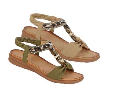 Cipriata Cipriata  'GIOVINA' Ladies Womens Jewelled Elasticated Sling Back Sandal