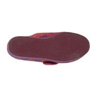 Comfylux ANDREA Extra Wide LadiesTouch Fastening Washable Bootee Slippers, Rubber Sole WINE