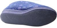 Comfylux ANDREA Extra Wide LadiesTouch Fastening Washable Bootee Slippers, Rubber Sole BLUE