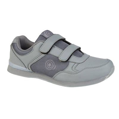Dek  `DRIVE´ Men's PU/Textile Touch Fastening Trainer-Style Bowling Shoe  GREY